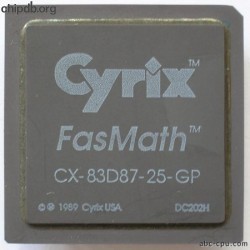 Cyrix CX-83D87-25-GP diff print