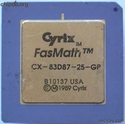 Cyrix CX-83D87-25-GP goldtop