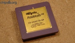 Cyrix CX-83D87-25-GP goldtop diff logo 2