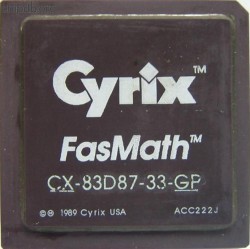 Cyrix CX-83D87-33-GP TM logo