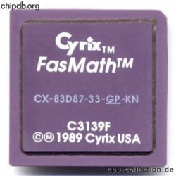 Cyrix CX-83D87-33-GP-KN whiteprint