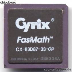Cyrix CX-83D87-33-GP blacktop