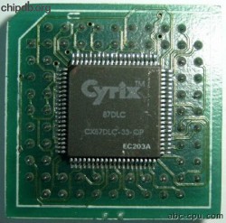 Cyrix CX87DLC-33QP diff print