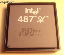 Intel A80487SX SZES0 SAMPLE