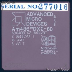 AMD A80486DX2-80NV8T no HEATSINK REQD