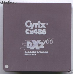 Cyrix Cx486DX2-V66GP 017-3.45V dot corner
