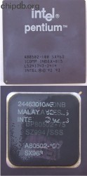 Intel Pentium A80502-100 SX963 FAKE