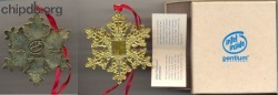 Intel christmas tree ornament Pentium big die