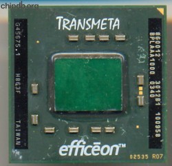 Transmeta Efficeon TM8600 860012 old logo Transmeta Efficeon TM8600 860012 old logo