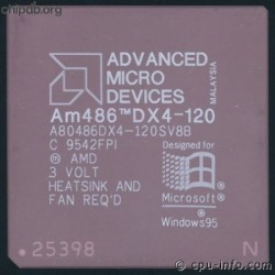 AMD A80486DX4-120SV8B N corner