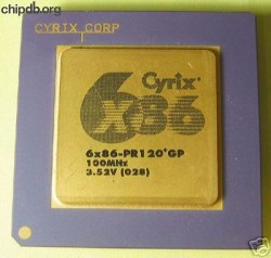 Cyrix 6x86-P120+GP 3.52V (028) CYRIX CORP underline Cyrix 6x86-P120+GP 3.52V (028) CYRIX CORP underline