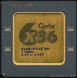 Cyrix 6x86-P133+GP 3.3V or 3.52V Cyrix 6x86-P133+GP 3.3V or 3.52V
