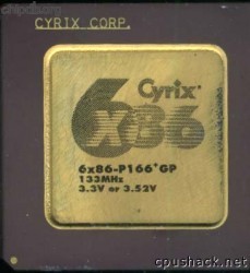 Cyrix 6x86-P166+GP 3.3V or 3.52V