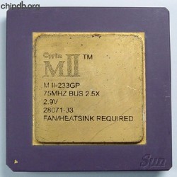 Cyrix MII-233GP 75MHz bus smallest logo