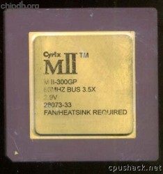 Cyrix MII-300GP 66MHz bus smallest logo