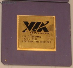 Cyrix Via C3-800AMHz 133 MHz bus diff logo