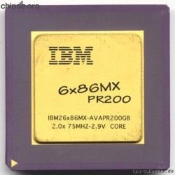 IBM 6x86MX PR200 6x86MX-AVAPR200GB 75 MHz bus IBM 6x86MX PR200 6x86MX-AVAPR200GB 75 MHz bus