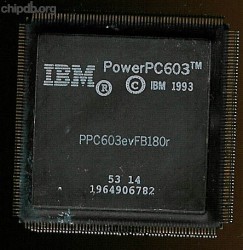 IBM PowerPC PPC603evFB180r diff print