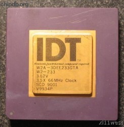 IDT Winchip2 W2A-3DEE233GTA diff logo IDT Winchip2 W2A-3DEE233GTA diff logo