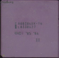 Intel A80386DX-16 nologos sigma