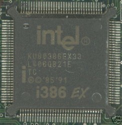 Intel KU80386EX33 TC brown print Intel KU80386EX33 TC brown print