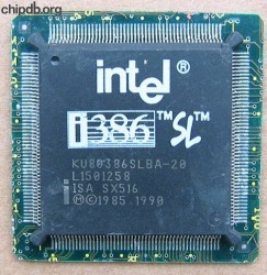 Intel KU80386SLBA-20 SX516 Intel KU80386SLBA-20 SX516
