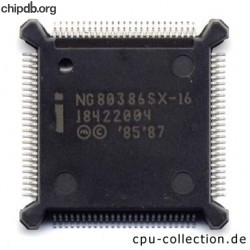 Intel NG80386SX-16 no INTEL logo