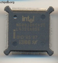 Intel NG80386SX25 brown print