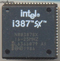 Intel N80387SX 16-25 MHZ no parenthesis Intel N80387SX 16-25 MHZ no parenthesis