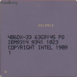 Intel 486DX-33 63G9145 IBM part numbers no logos
