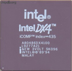Intel A80486DX4100 SK096 white print