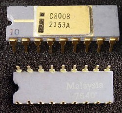 Intel 8008 10 as pin 1 marker