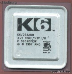 AMD K6/233ANR big K6 logo