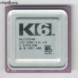 AMD K6/233ANR big K6 logo with I in corner