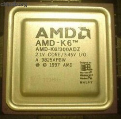 AMD AMD-K6/300ADZ printed AMD AMD-K6/300ADZ printed