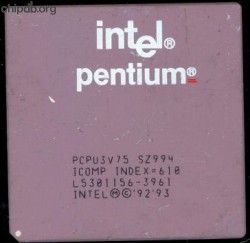 Intel Pentium PCPU3V75 SZ994 with TM Intel Pentium PCPU3V75 SZ994 with TM