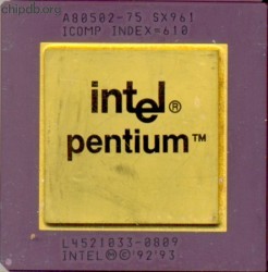 Intel Pentium A80502-75 SX961