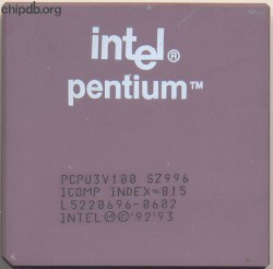 Intel Pentium PCPU3V100 SZ996 PENTIUM (TM)