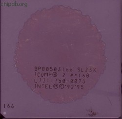 Intel Pentium BP80503166 SL23X hs removed