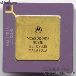 Motorola MC68000R12 star in corner