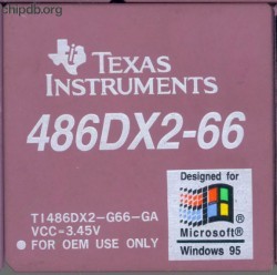 Texas Instruments TI486DX2-G66-GA diff win logo Texas Instruments TI486DX2-G66-GA diff win logo