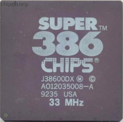 Chips & Technologies J38600DX 33 MHz Chips & Technologies J38600DX 33 MHz