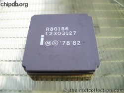 Intel R80186 white print