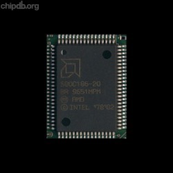 AMD S80C186-20 etched printing