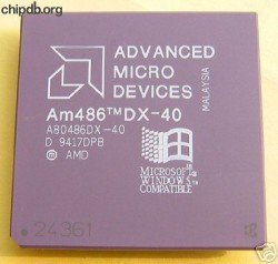 AMD A80486DX-40 rev D diff print MALAYSIA AMD A80486DX-40 rev D diff print MALAYSIA