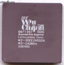 IDT Winchip2 W2-3DEE240GSA diff logo IDT Winchip2 W2-3DEE240GSA diff logo